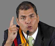 Rafael Correa fördömmer USAs blockad mot Kuba
